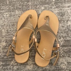 Rose Gold LOFT flat sandals